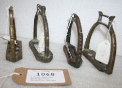 4 South American stirrups with decorative designs