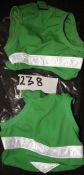 2 green Hi Viz cob size head covers by Lyra