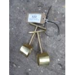 Pair of brass lamp brackets - carries VAT