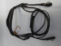 Brown full size bridle with rubber reins - carries VAT