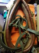 19ins English driving collar with hames and chain ends