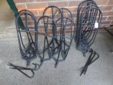 11 x black saddle racks