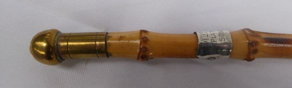 Royal Artillery bamboo swagger stick and 2 bamboo canes