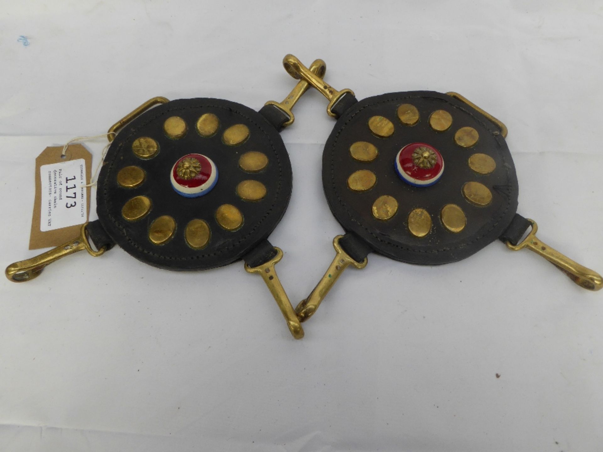 Pair of round decorative chain connectors- carries VAT