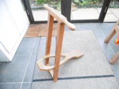 Wooden standing boot jack