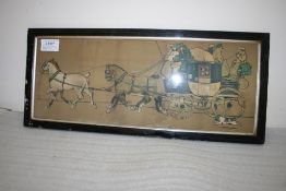 Pair of Cecil Aldin coaching prints - The Glasgow/Liverpool Coaches, measuring 13 x 30ins