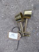 Pair of brass lamp brackets - carries VAT