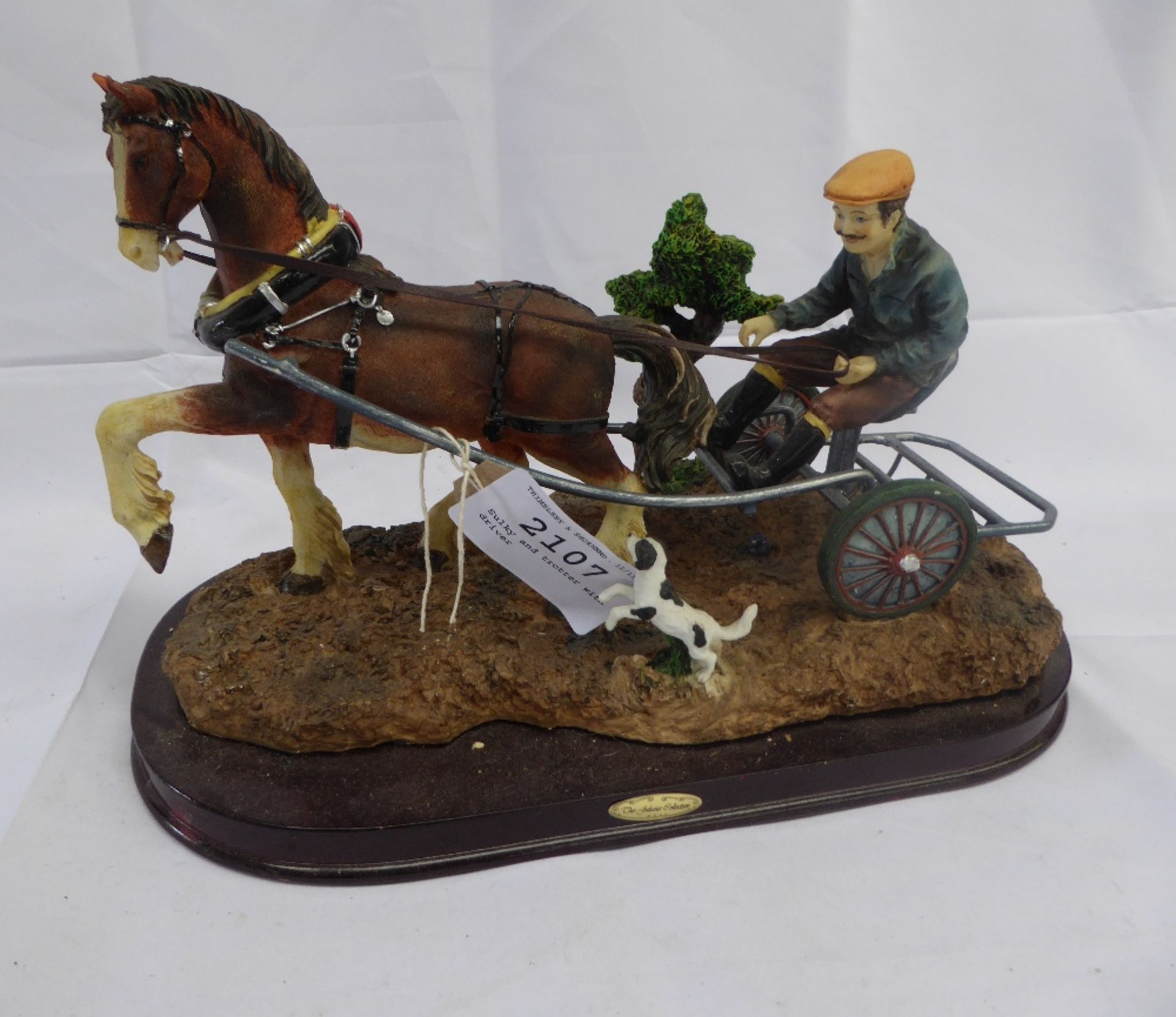Juliana Collection model of a sulky and trotter with driver