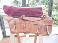 Leather and kersey weight cloth with pockets