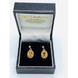 9ct gold and citrine earrings