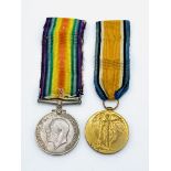 World War 1 set of British War Medal and Victory Medal