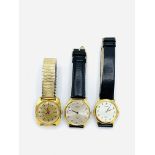 3 gentlemen's wrist watches