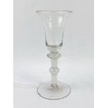 An 18th Century Georgian English wine glass