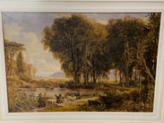 Framed and glazed watercolour, written on reverse George Barret Junior 1767-1842