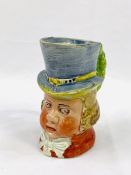 Early 19th century Staffordshire mug modelled as "Paul Pry".