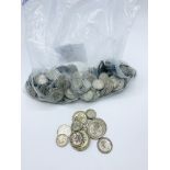 A large quantity of GB silver coins, between 1920 and 1946 inclusive. Gross weight approx 56 ozt