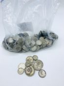 A large quantity of GB silver coins, between 1920 and 1946 inclusive. Gross weight approx 56 ozt