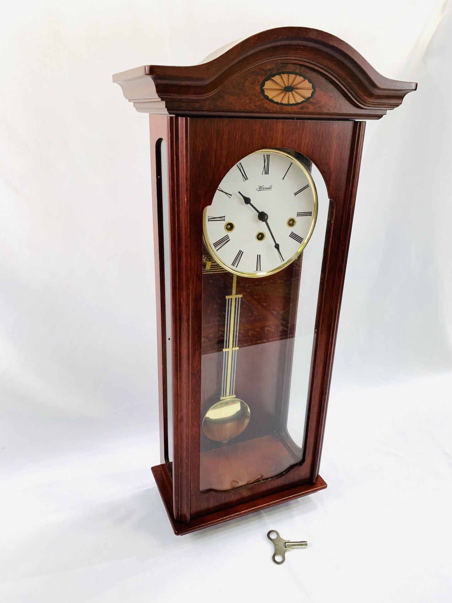 Franz Hermle, Germany, Westminster chimes visible pendulum wall clock - Image 3 of 3