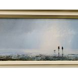 Framed reproduction oil "Passing Storm" by Michael Sanders.