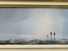 Framed reproduction oil "Passing Storm" by Michael Sanders.