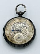Hallmarked silver pocket watch, London 1876, by John Fleckner