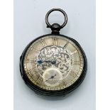 Hallmarked silver pocket watch, London 1876, by John Fleckner