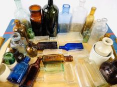 36 Victorian and Edwardian chemists' bottles & 1 Georgian bottle