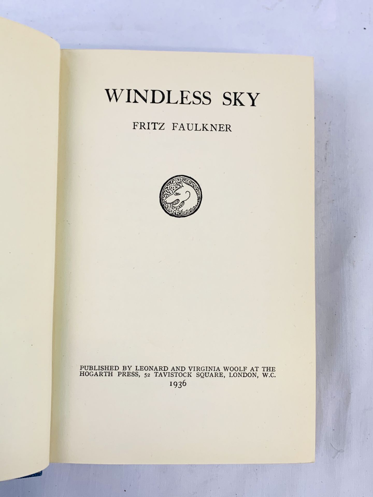 Windless Sky by Fritz Faulkner, 1st Edition 1936. - Image 2 of 2