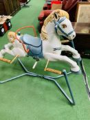 1950's Mobo Prairie King sprung action horse in frame.