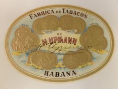 9 Framed and glazed Cuban cigar labels