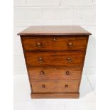 Mahogany chest of four graduated drawers by Spillman and Co.
