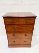 Mahogany chest of four graduated drawers by Spillman and Co.
