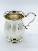 Small hallmarked silver tankard