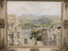 Richard Eurich RA (1903 - 1992), framed oil on canvas 'The Flooded Valley' 49 x 59 cms.