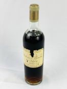 A bottle of Chateau d'Yguem, 1953.