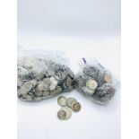 Collection of GB and US silver coins, together with a large qty post-1947 GB coins