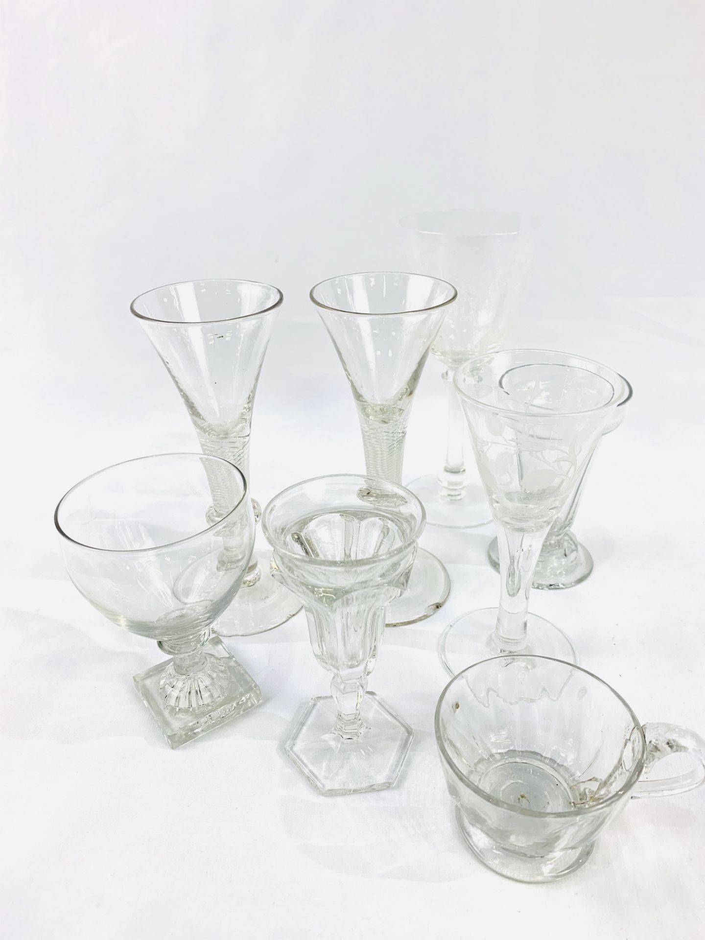 A collection of 8 18th Century and later drinking glasses - Image 2 of 3
