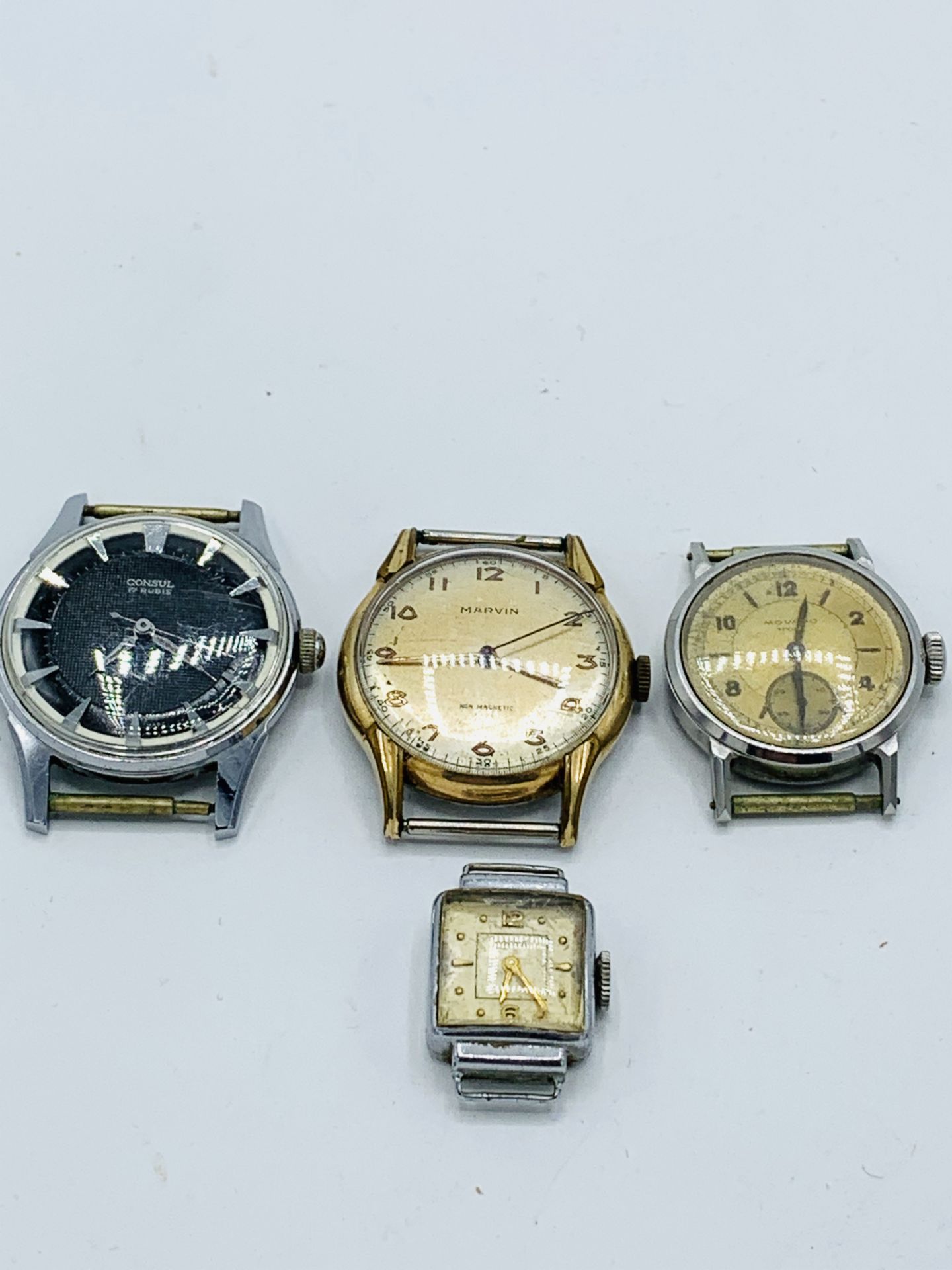 4 various manual wrist watches