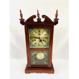 Austrian style 31 day striking mantel clock with visible pendulum