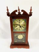 Austrian style 31 day striking mantel clock with visible pendulum