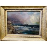 Two gilt framed oil on canvases, one signed S Bough