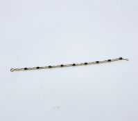 9ct gold and sapphire bracelet