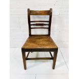 Oak and elm ladder back hall chair.