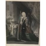 Large framed and glazed engraving portrait of The Lord Chancellor Cottenham.