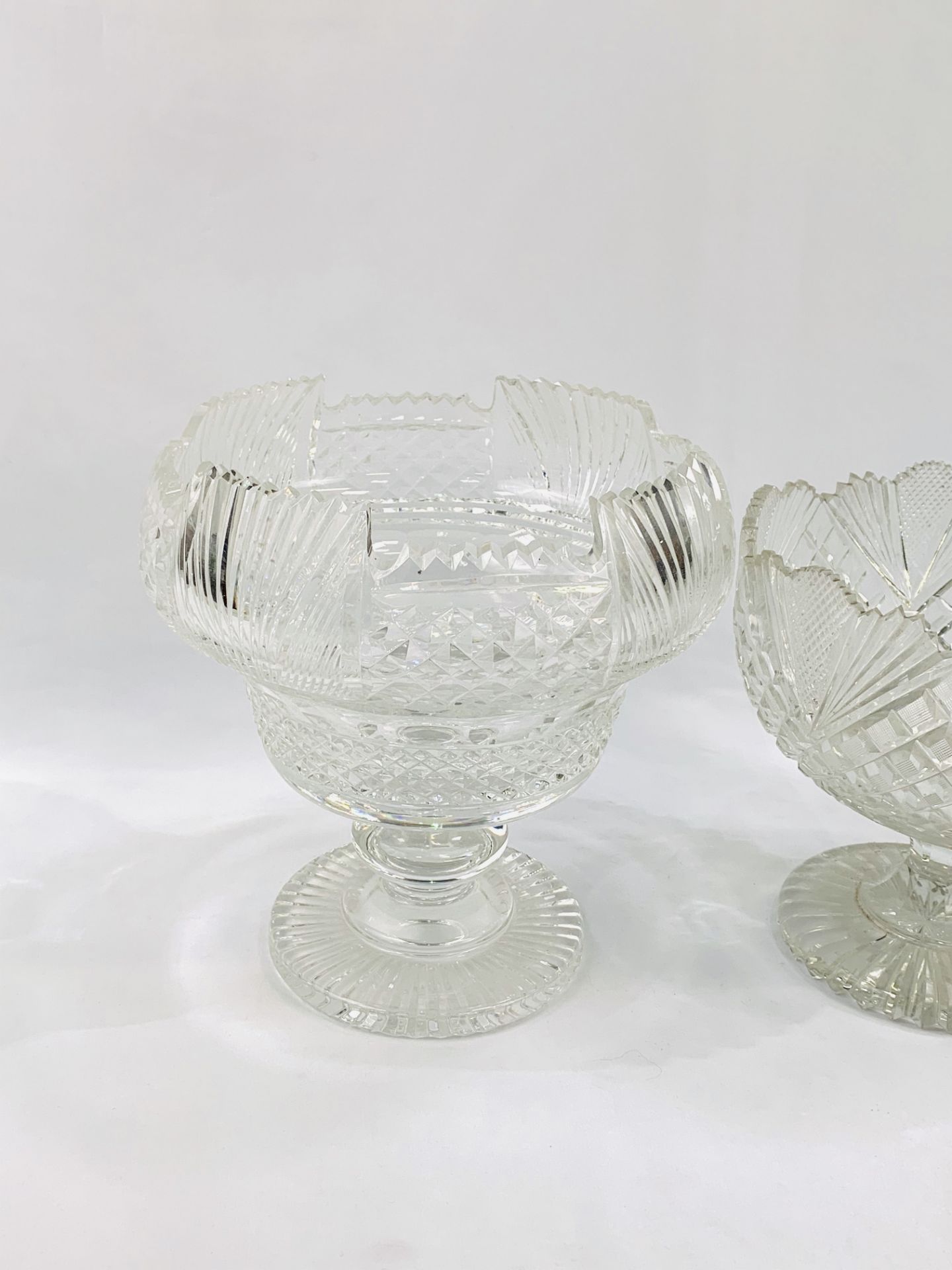 Two cut glass fruit bowls. - Image 2 of 3