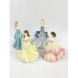 4 Coalport 'Ladies of Fashion' figurines.