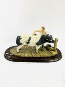 Country Artist Belgian Blue bull (The Winning Partnership) on plinth, boxed