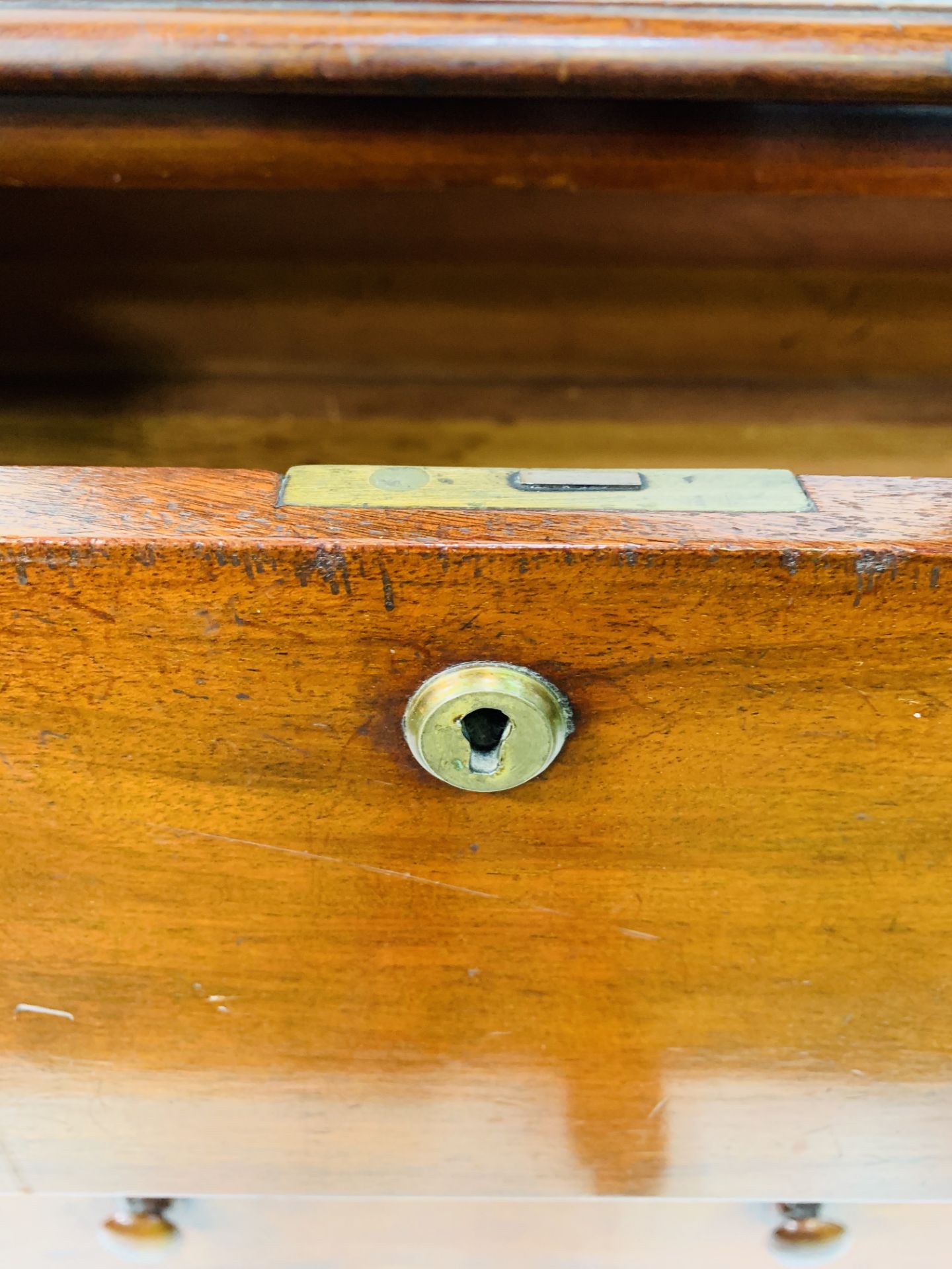Mahogany chest of four graduated drawers by Spillman and Co. - Image 7 of 8