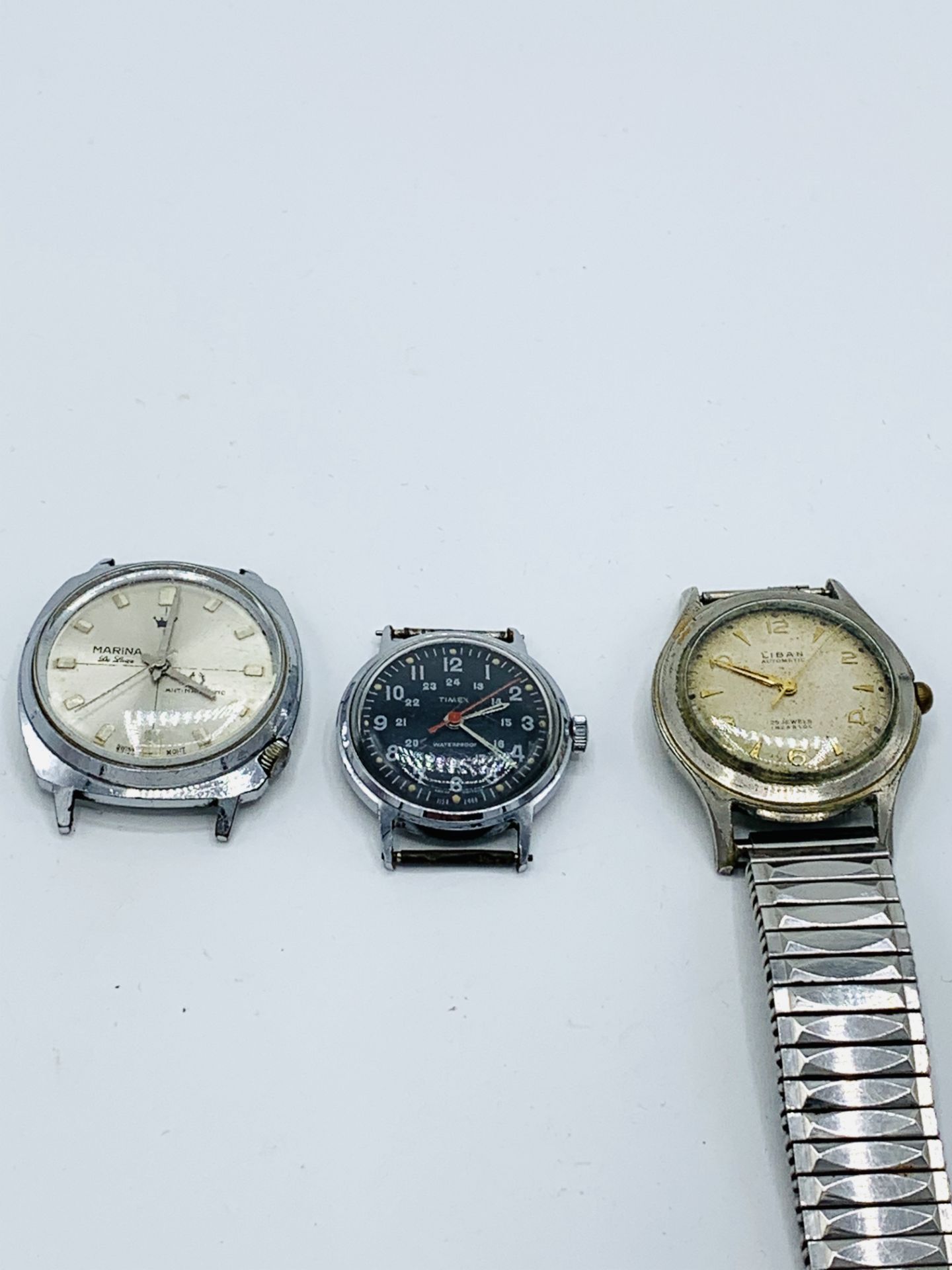 Marina De Luxe manual gent's wrist watch, no strap, going; Liban automatic wrist watch, and 2 others - Image 4 of 6