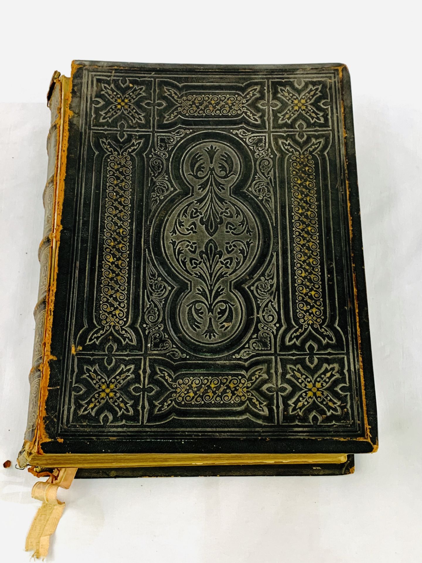 Leather bound Bible, 1868.